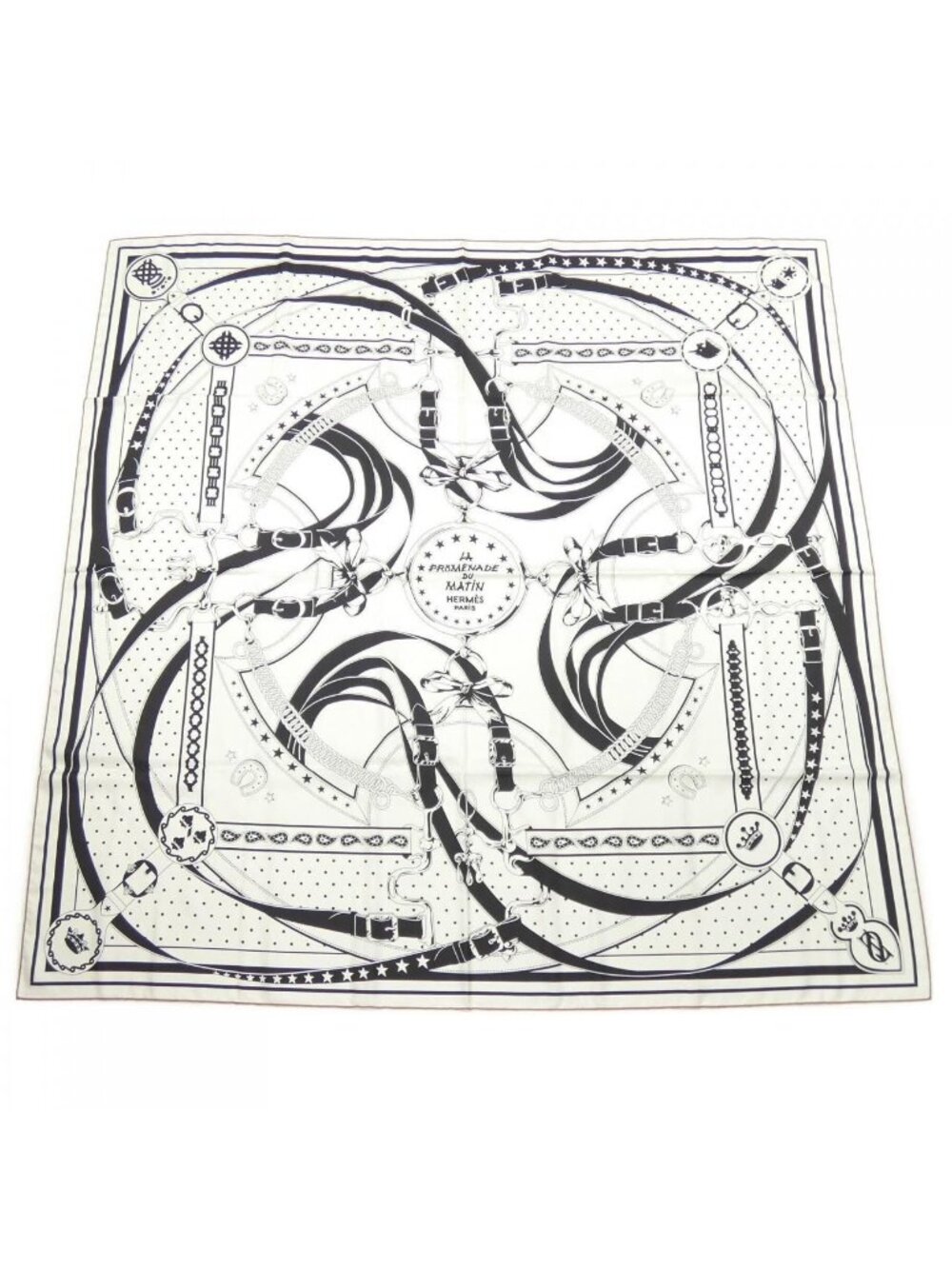 Hermes la Rpromenade du Matin Carre Double Face 140 Shawl Scarf
